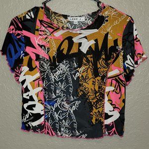 Graffiti Crop Top